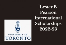 Lester B Pearson International Scholarships 2022-23