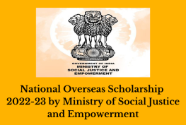 National Overseas Scholarship 2022-23 by Ministry of Social Justice and Empowerment, Government of India