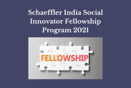 Schaeffler India Social Innovator Fellowship Program 2021