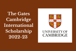 The Gates Cambridge International Scholarship 2022-23 [Fully-Funded]