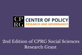 2nd Edition of CPRG Social Sciences Research Grant
