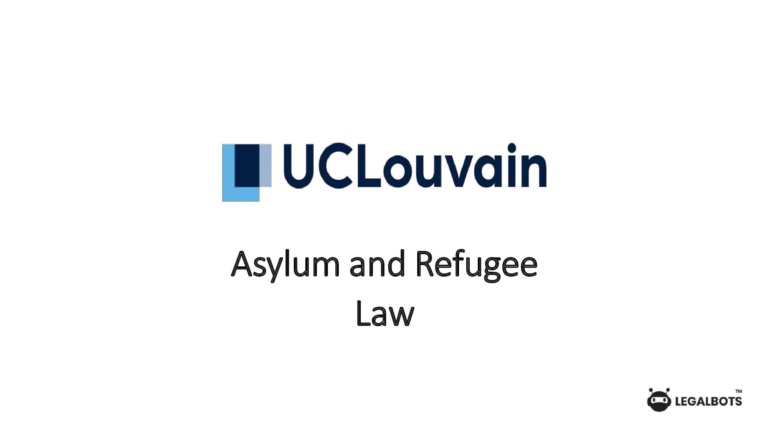 Asylum and Refugee Law