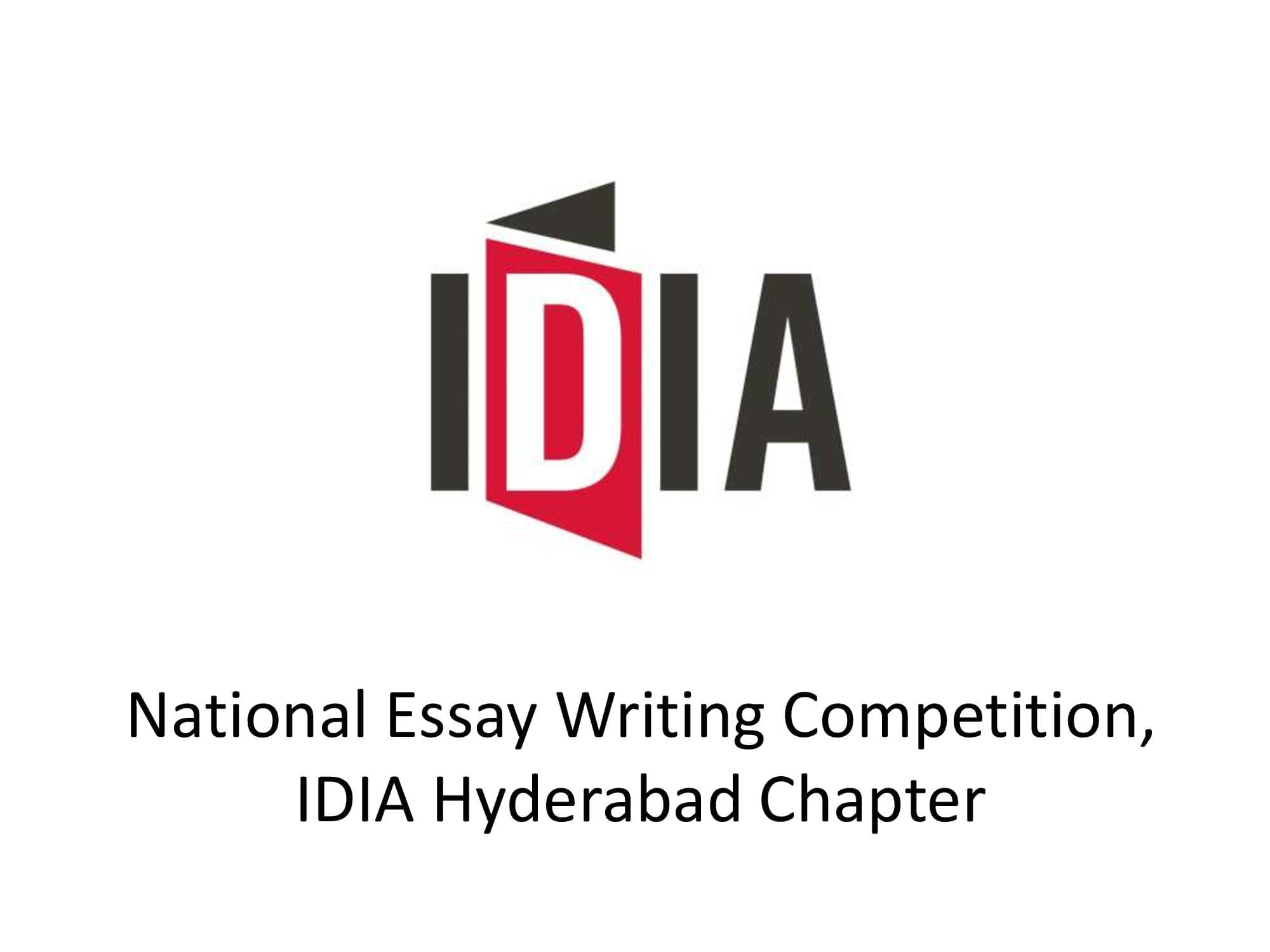 National Essay Writing Competition, IDIA Hyderabad Chapter