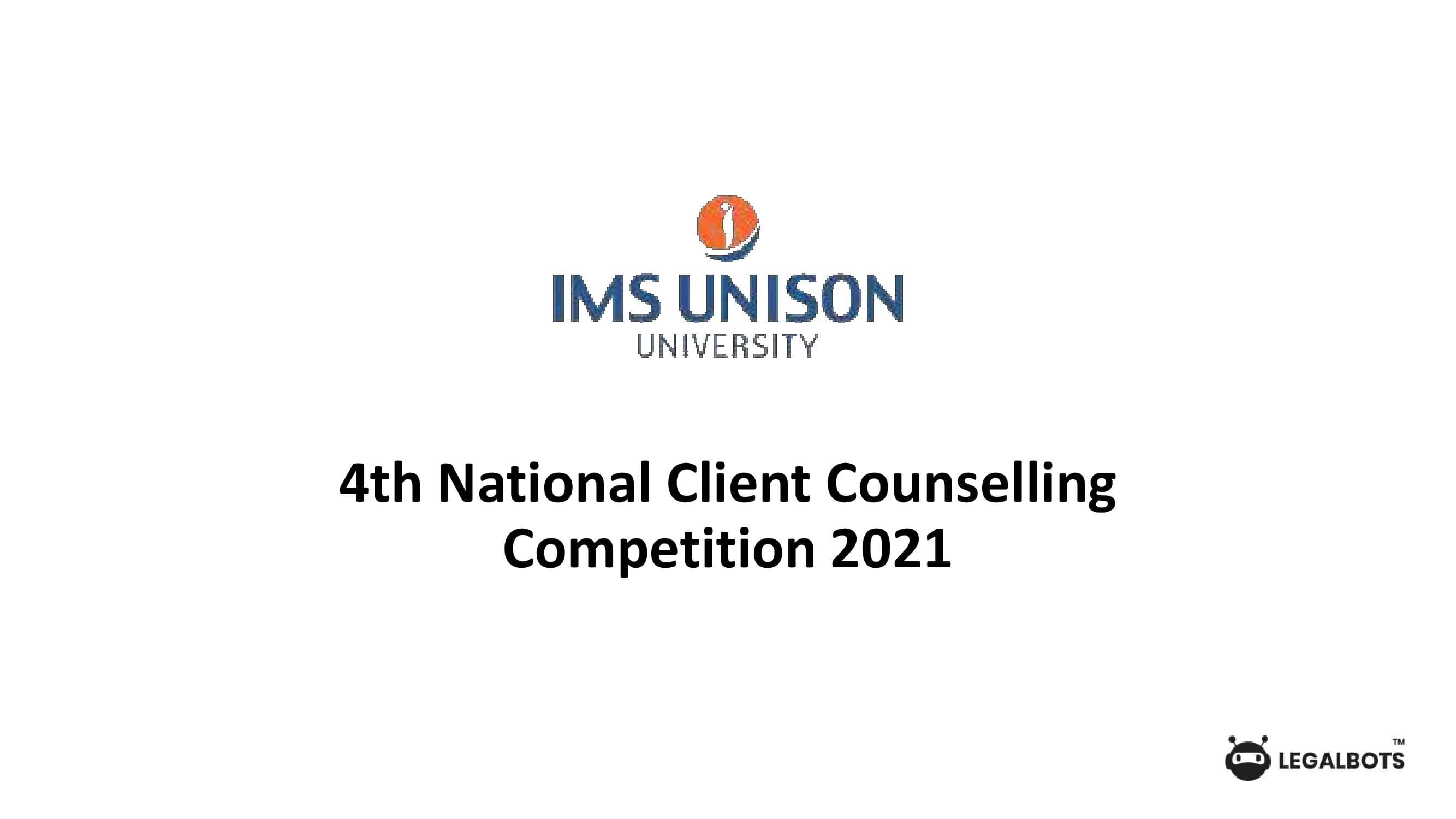 4th National Client Counselling Competition 2021