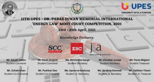 11th UPES Dr. Paras Diwan Memorial International Energy Law Moot Court Competition 2021