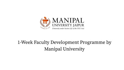 1-Week Faculty Development Programme by Manipal University