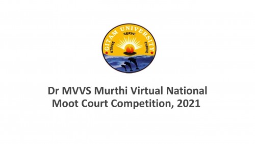 Dr MVVS Murthi Virtual National Moot Court Competition, 2021