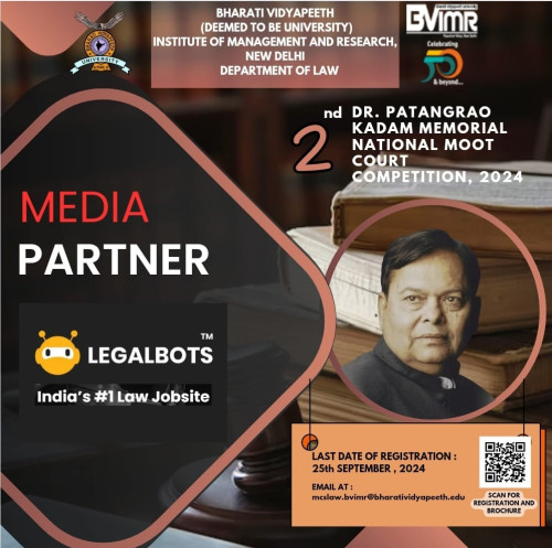 2nd Dr. Patangrao Kadam Memorial National Moot Court Competition, 2024 by Bharati Vidyapeeth Institu