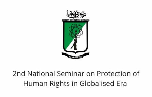 2nd National Seminar on Protection of Human Rights in Globalised Era by Al-Ameen College of Law, Bangalore  (Offline CfP)