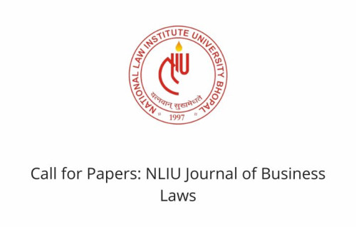 Call for Papers: NLIU Journal of Business Laws